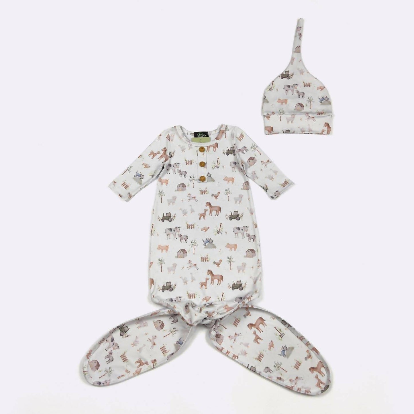 Kid's Mini Farm Knotted Gown