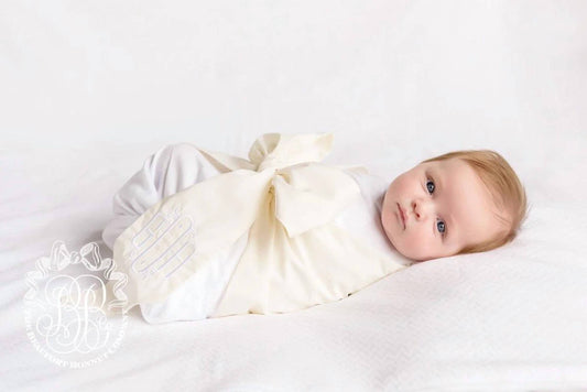 Baby's Bow Swaddle Broadcloth