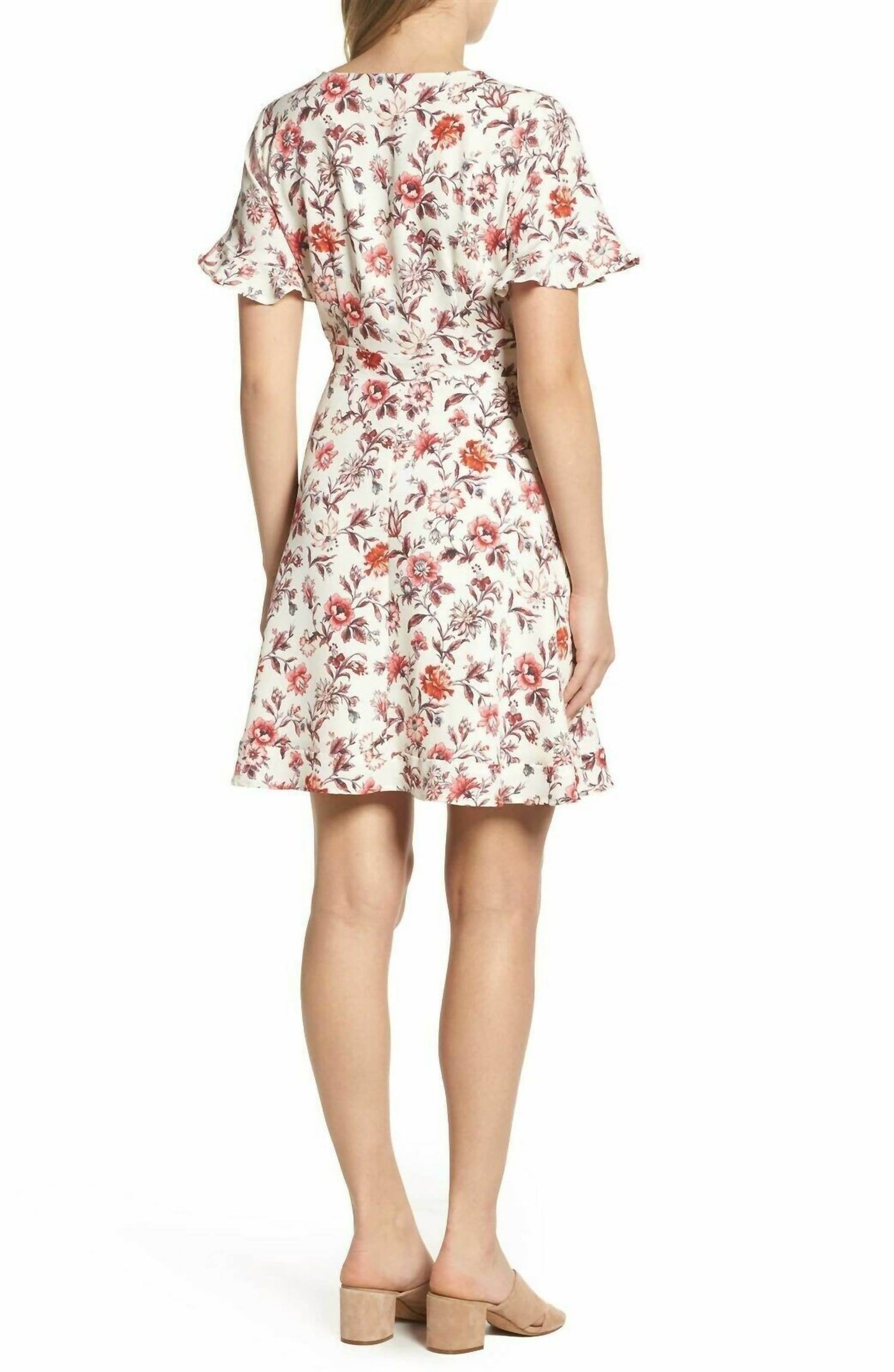 NSR - Floral Print Ruffle Flare Mini Dress - Rack Hunt -