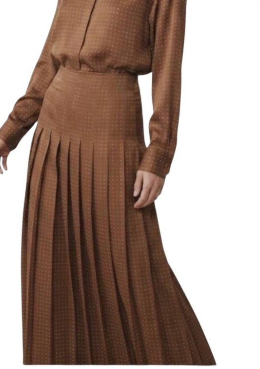 Blouse with Tie and Matching Midi Skirt Set