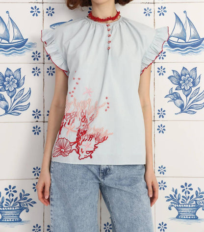 Coralline Cap Sleeve Top