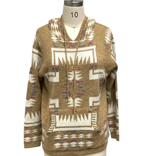 Kamana - Women's Aztec Hooded Sweater - Rack Hunt