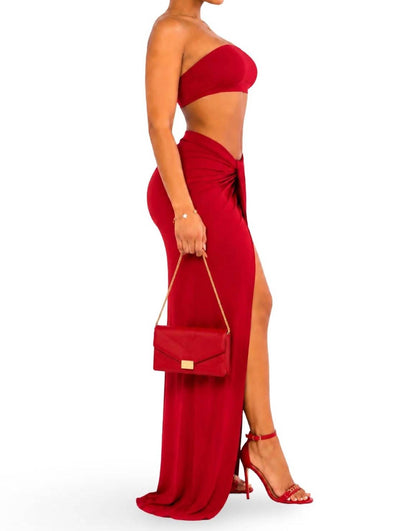 Lucky You - Matching Stretch Double Layered Maxi Skirt Set