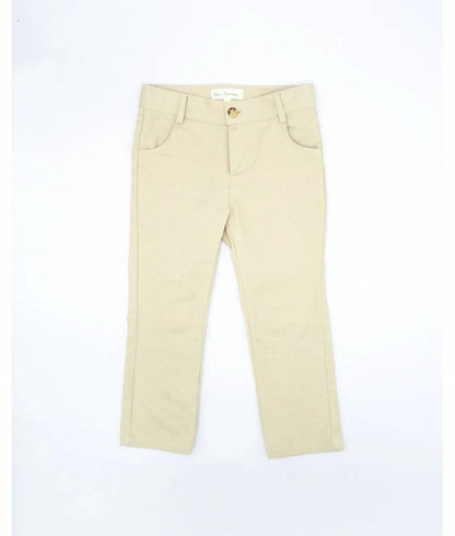 Kid's Corduroy Shirt With Collar And Twill Trousers Set