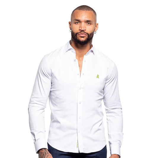 Frog Solid Stretch Button Down Shirt