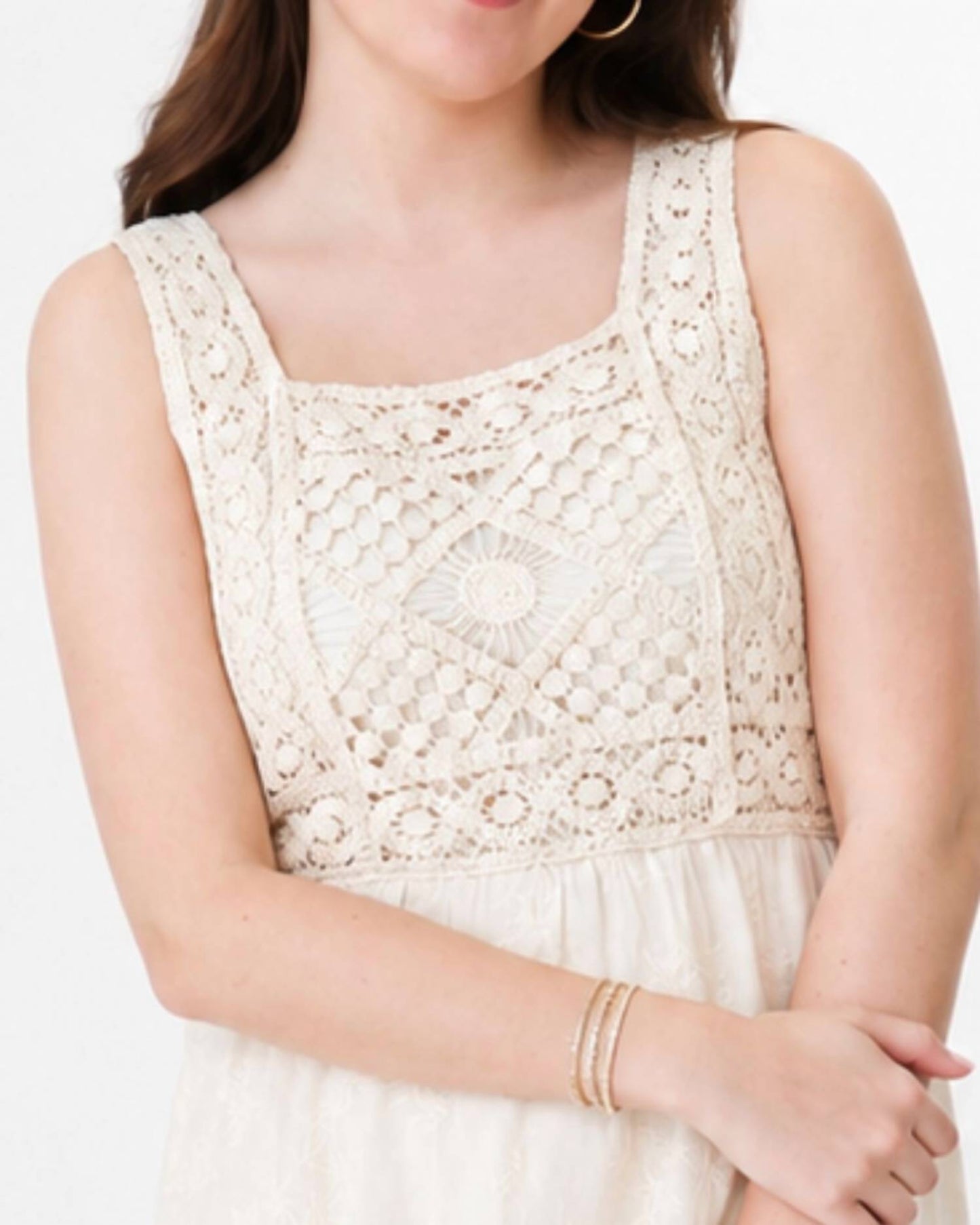 HAYDEN CROCHET MIDI DRESS