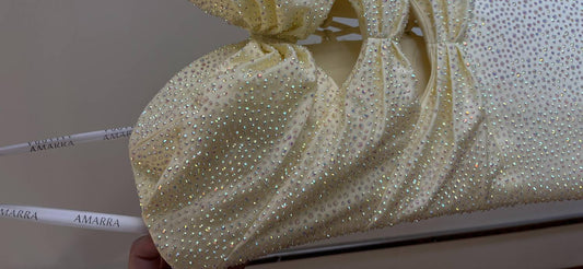 crystal adorned gown