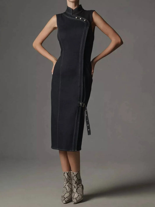 Porridge - Denim Midi Dress - Rack Hunt