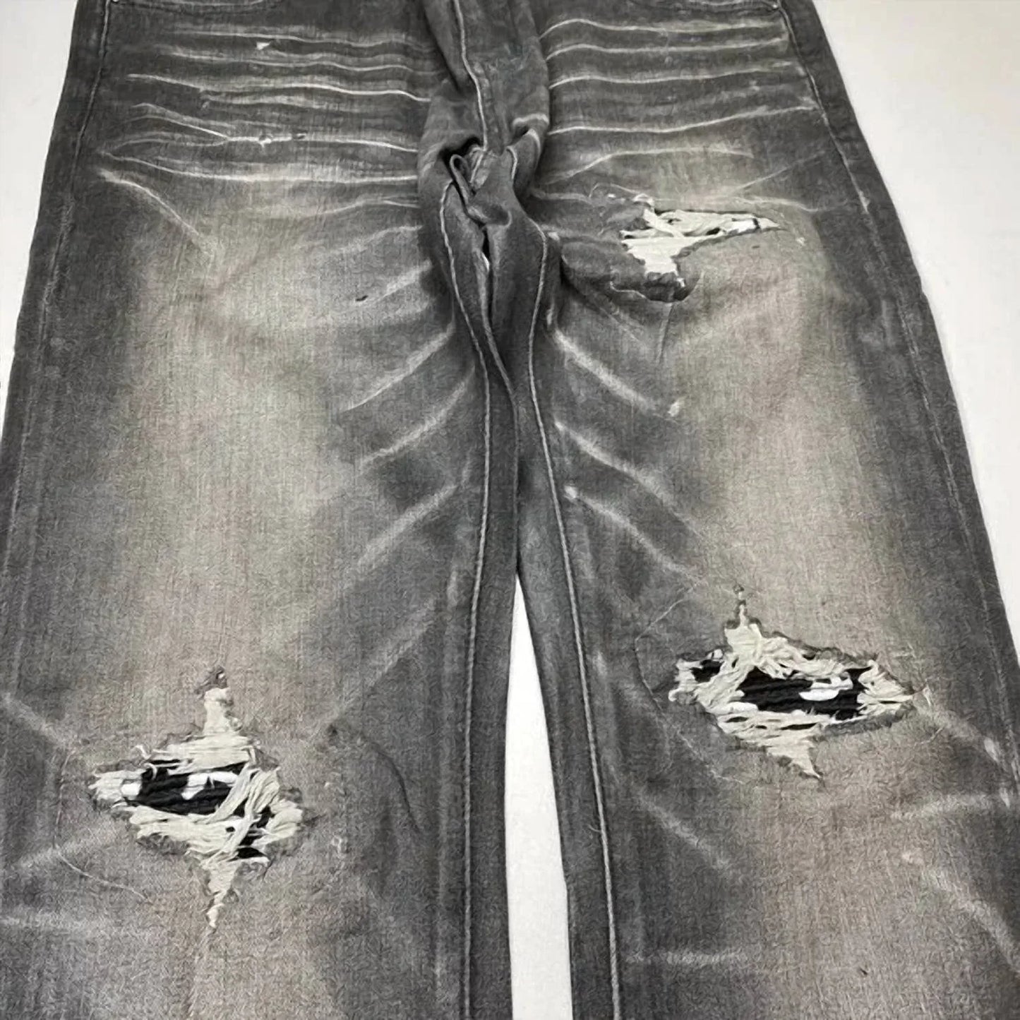 Tulones - Men’s Euro Distressed Denim Skinny Jeans - Rack Hunt