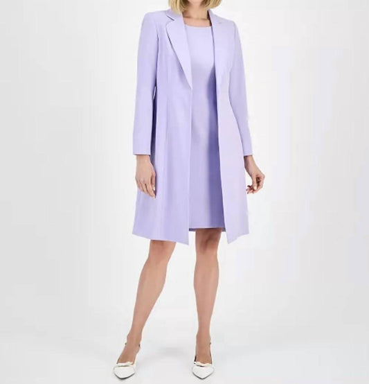 Sheath Dress And Long Matching Jacket Set