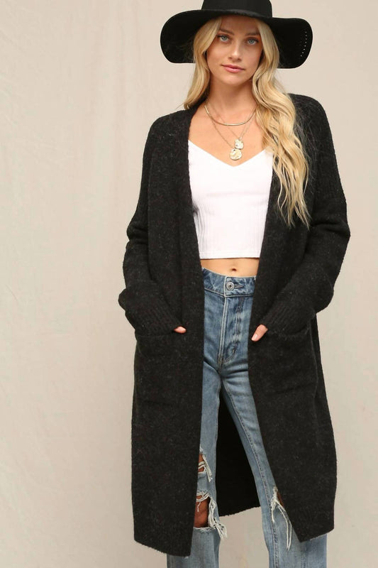 Midi Open Front Cardigan