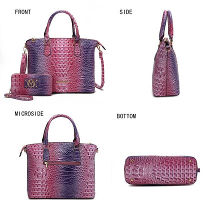 Women's Frankie Gradient Rainbow Satchel With Wallet