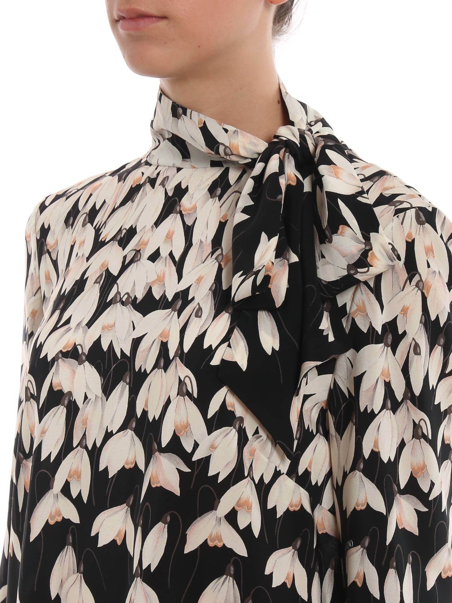 Valentino - Snowdrop Crepe De Chine Silk Dress - Rack Hunt
