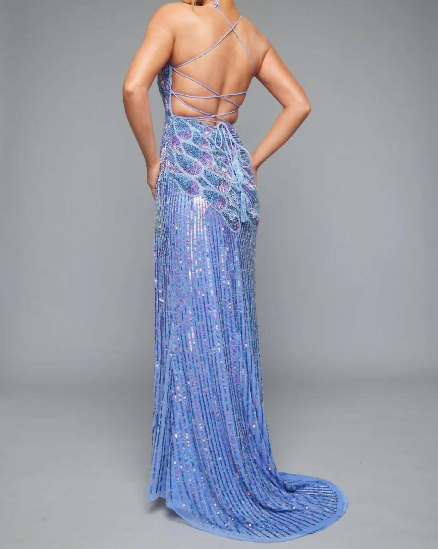 Beaded Sexy Back Prom Dress