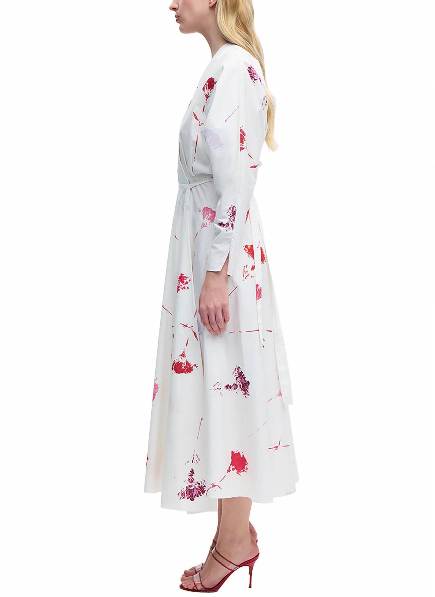 V-neck Cotton Wrap Dress