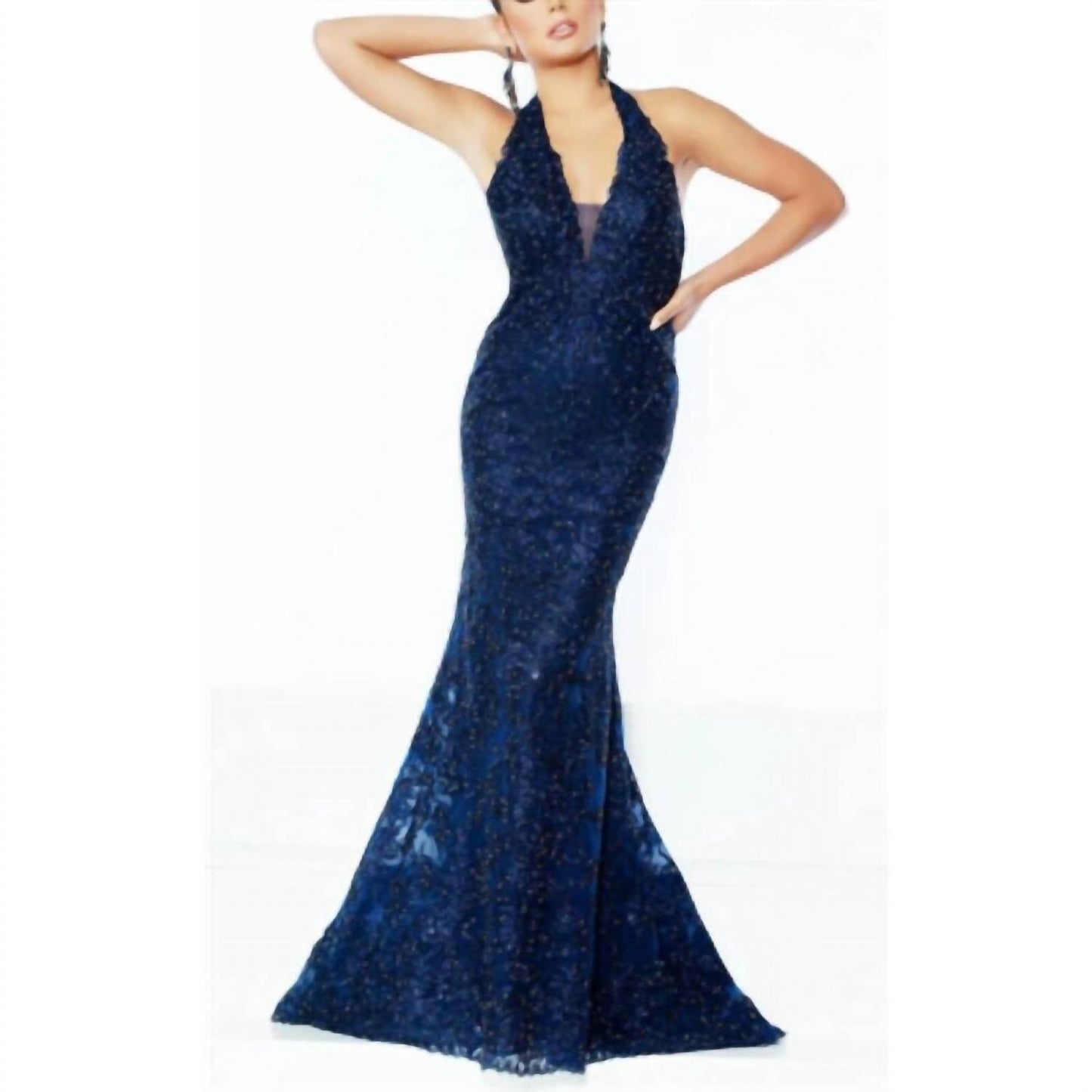 Deep V-neck Mermaid Gown