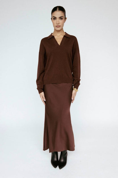Satin Bias Cut Skirt