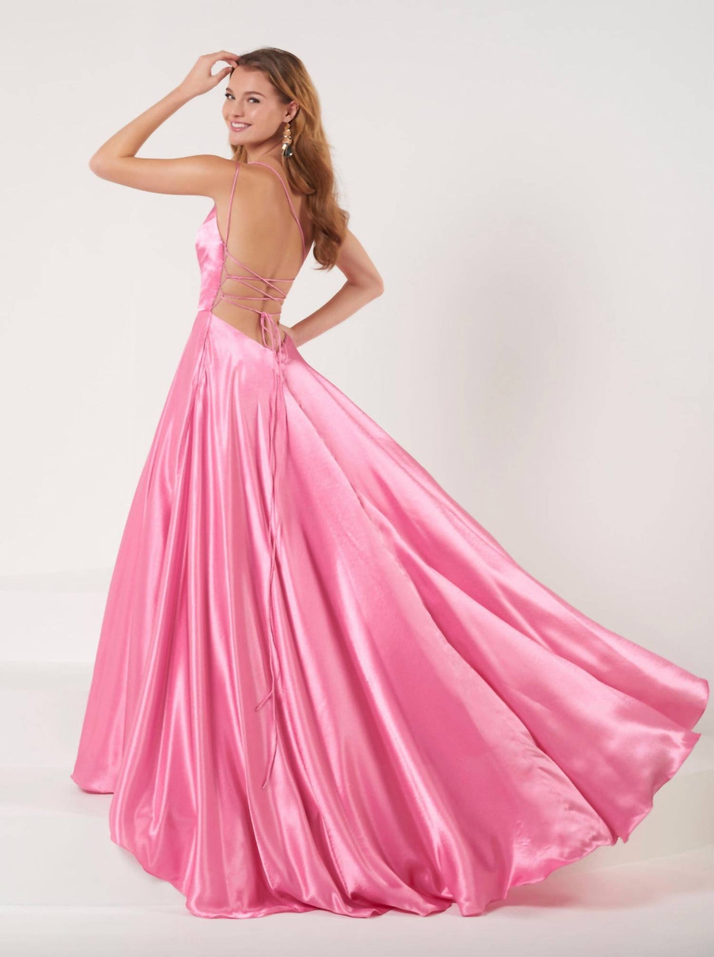 One Shoulder A-line Gown