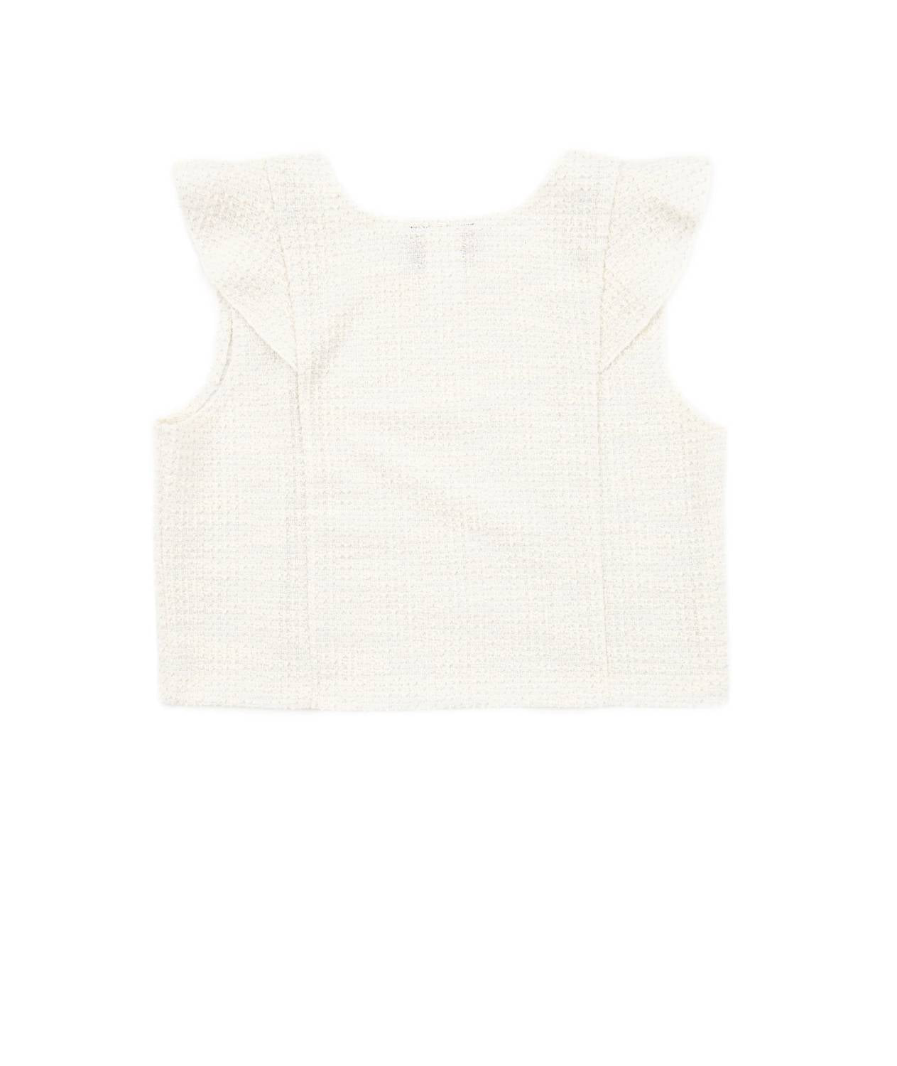 Girl's Leah Boucle Flutter Sleeve Top