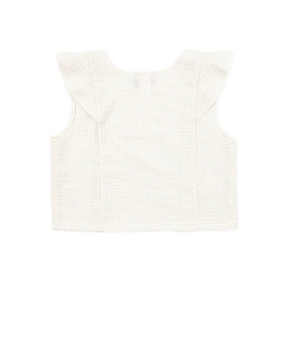 Girl's Leah Boucle Flutter Sleeve Top