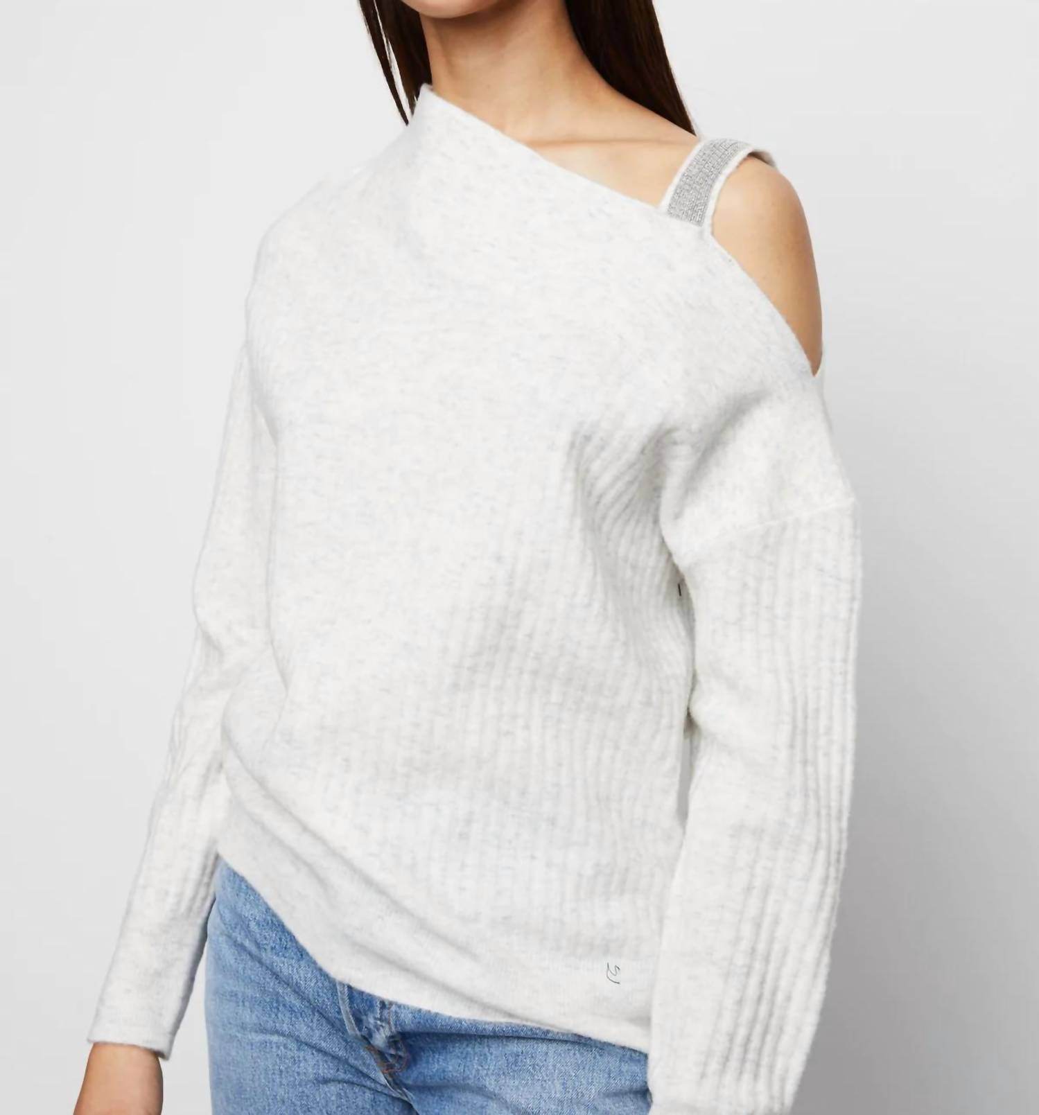 Amanda Maria - KIARA RIBBED ASYMMETRICAL SWEATER - Rack Hunt -