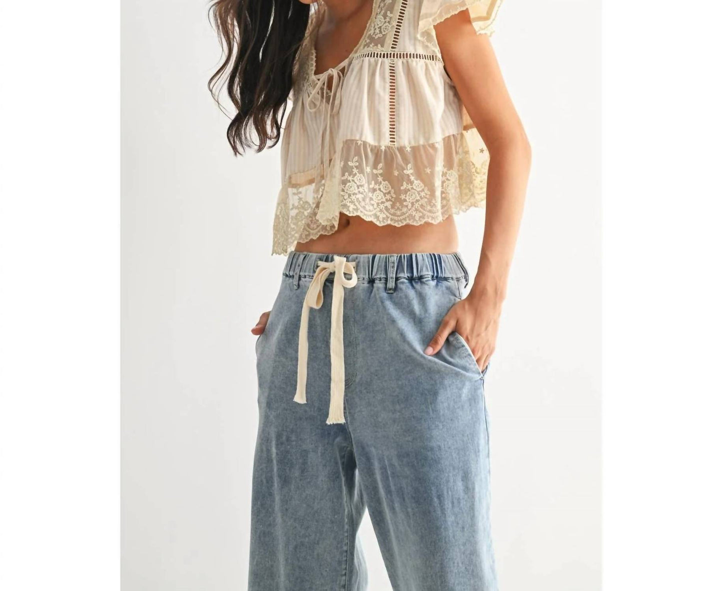 Lace Trim Blouse