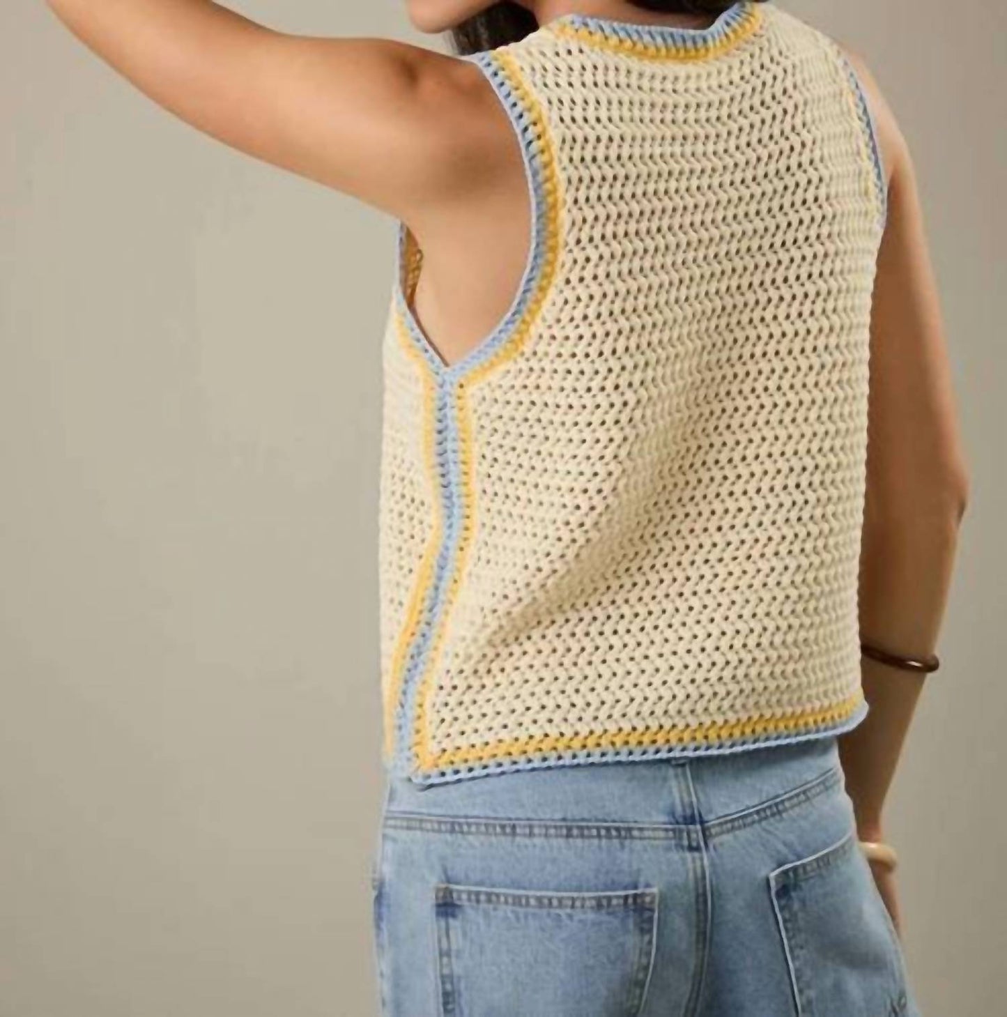 Trim Sweater Tank Top