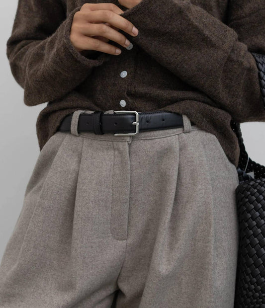 Women's Classic Leather Square Belt