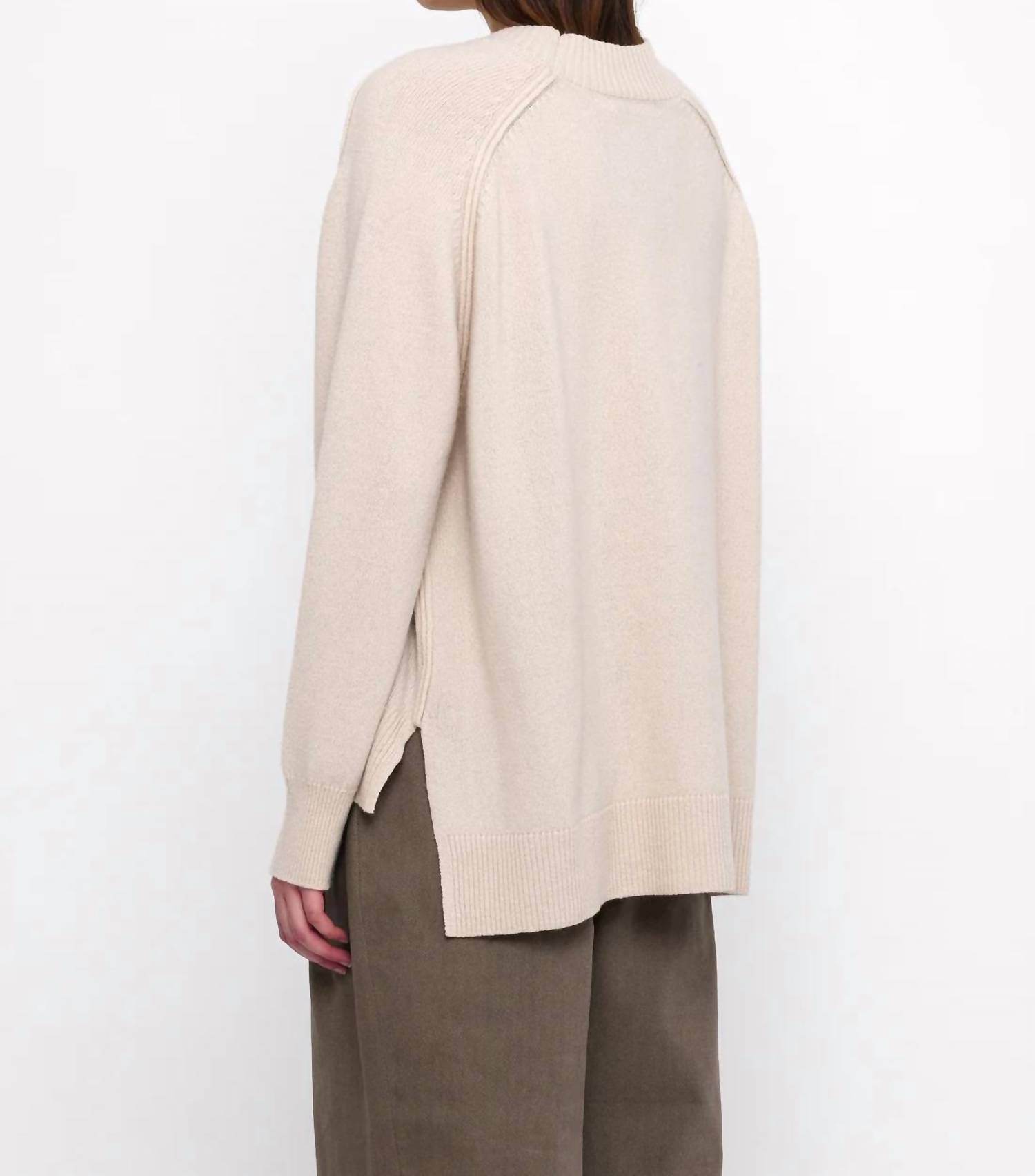 7115 by SZEKI - Relaxed Rolled Seam Sweater - Rack Hunt