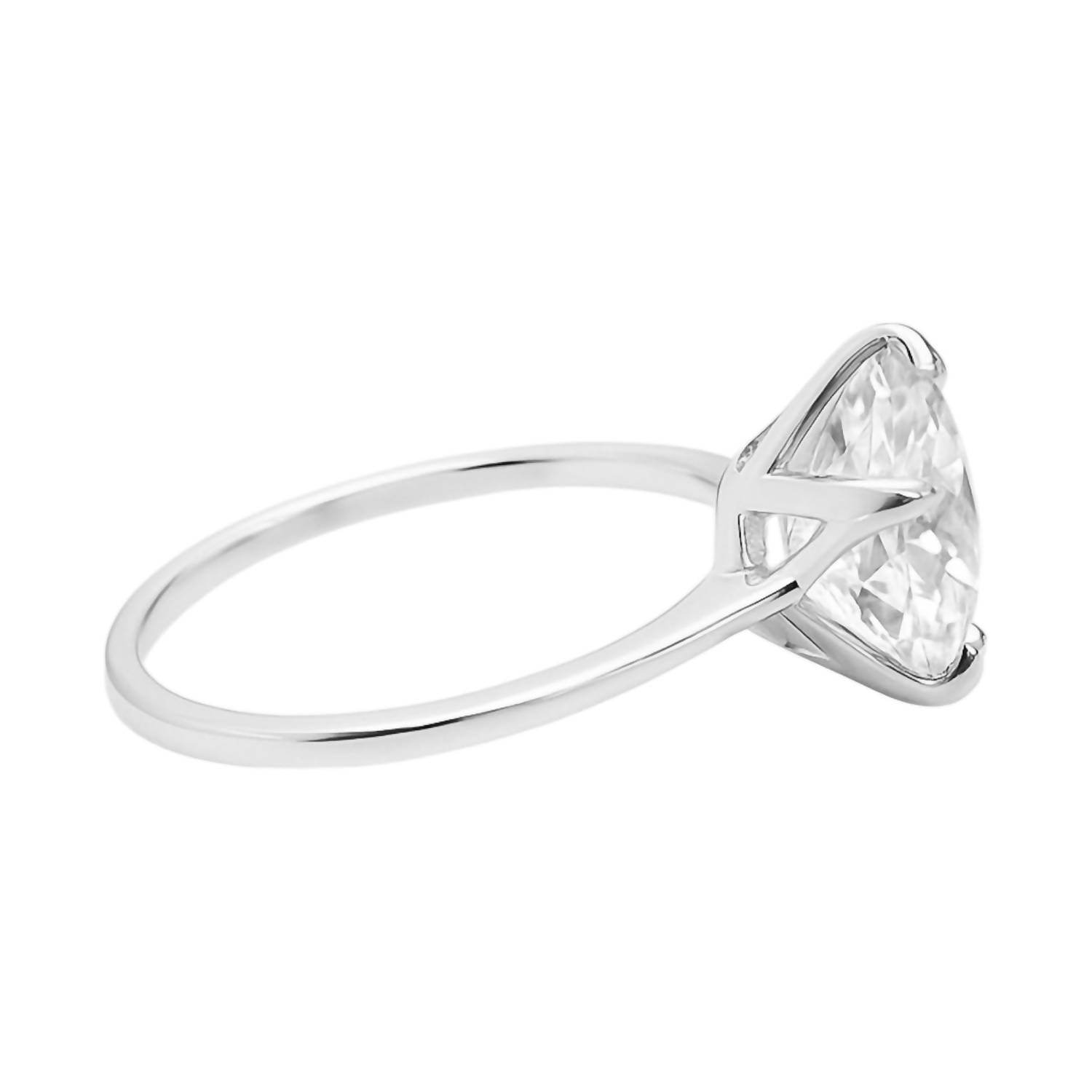 Allyanna Gifts - Women's Round Solitaire Moissanite Ring - Rack Hunt -