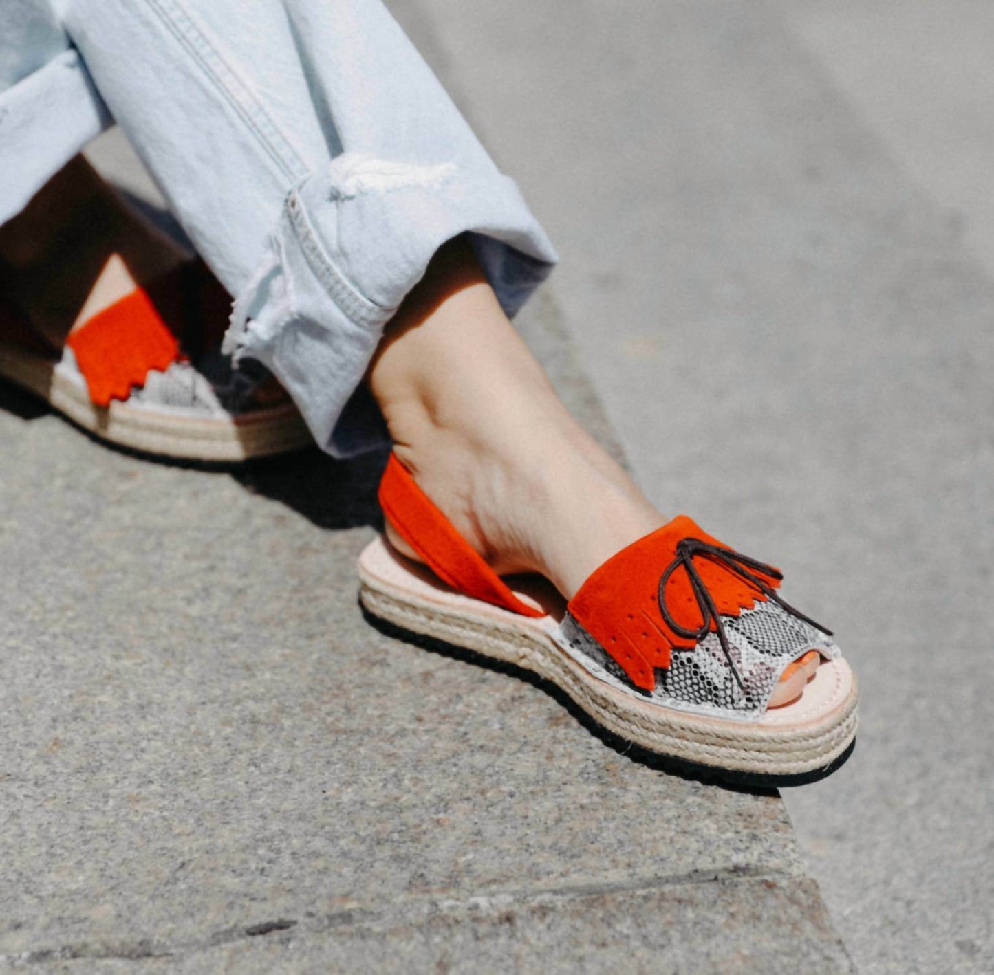 Numa by Spanians - Women's Fringes Wedge Sandal Narrow - Rack Hunt -