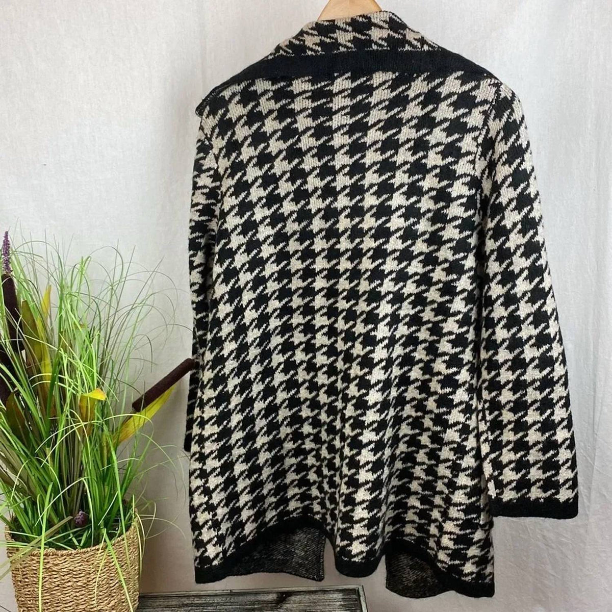 Herringbone Open Front Cardigan
