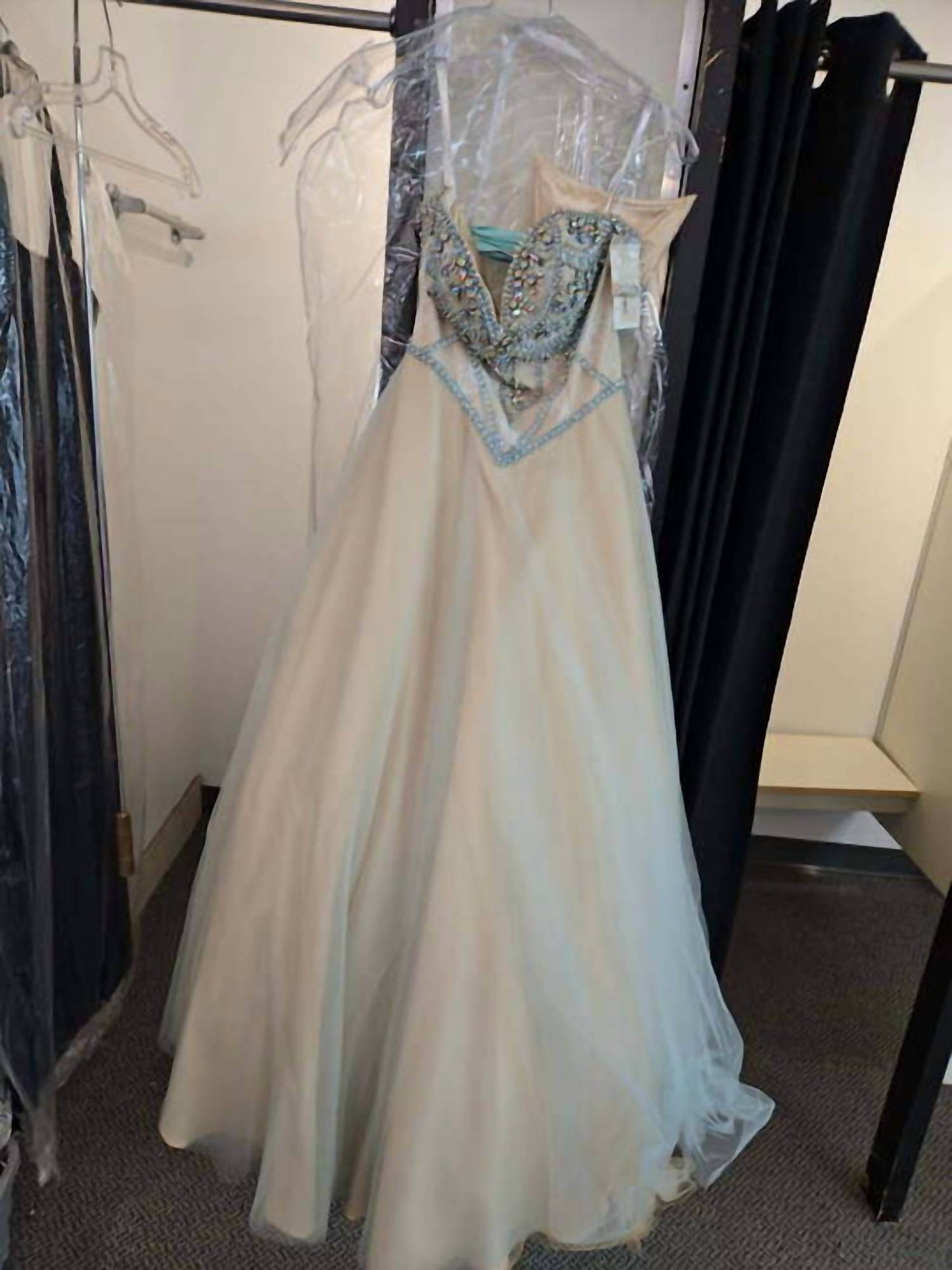 Karishma Creations - Women's Elegant Beaded Corset Formal Gown - Rack Hunt -