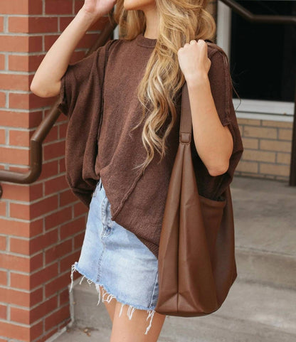 Grace Oversized Textured Knit Top