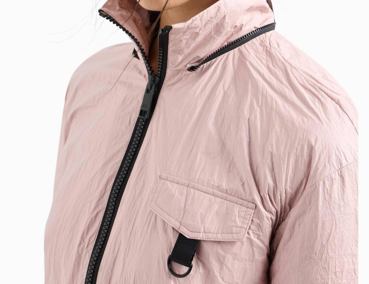 Non-woven Fabric Cargo Pocket Windbreaker Jacket