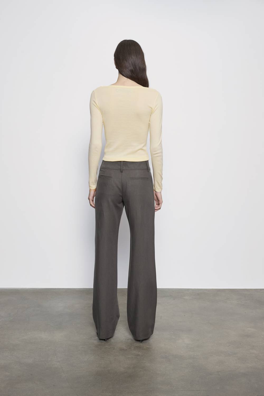 Fine Supima Cotton Long Sleeve Boatneck Top