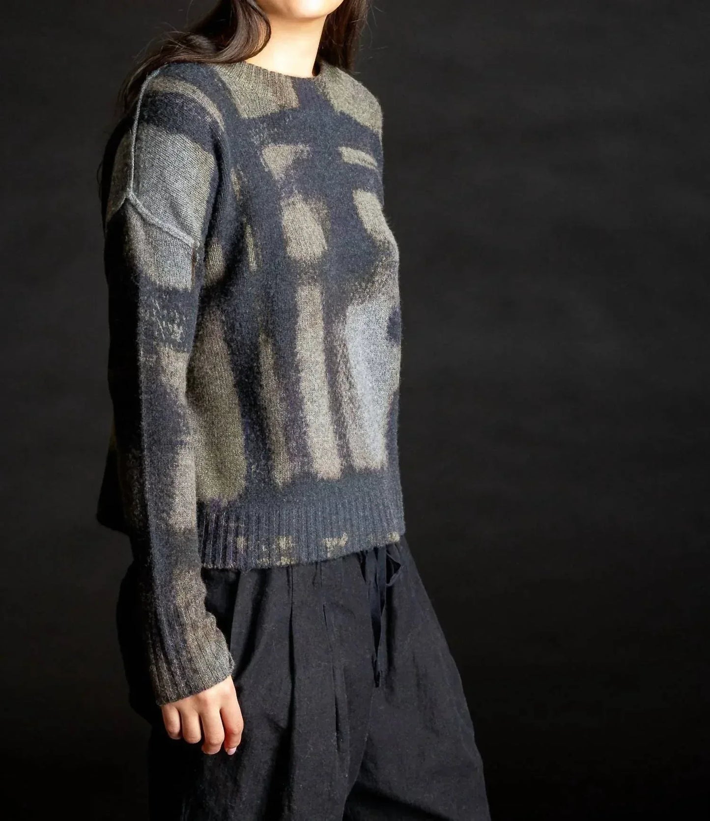 Guh - Painted Plaid Crew Sweater - Rack Hunt