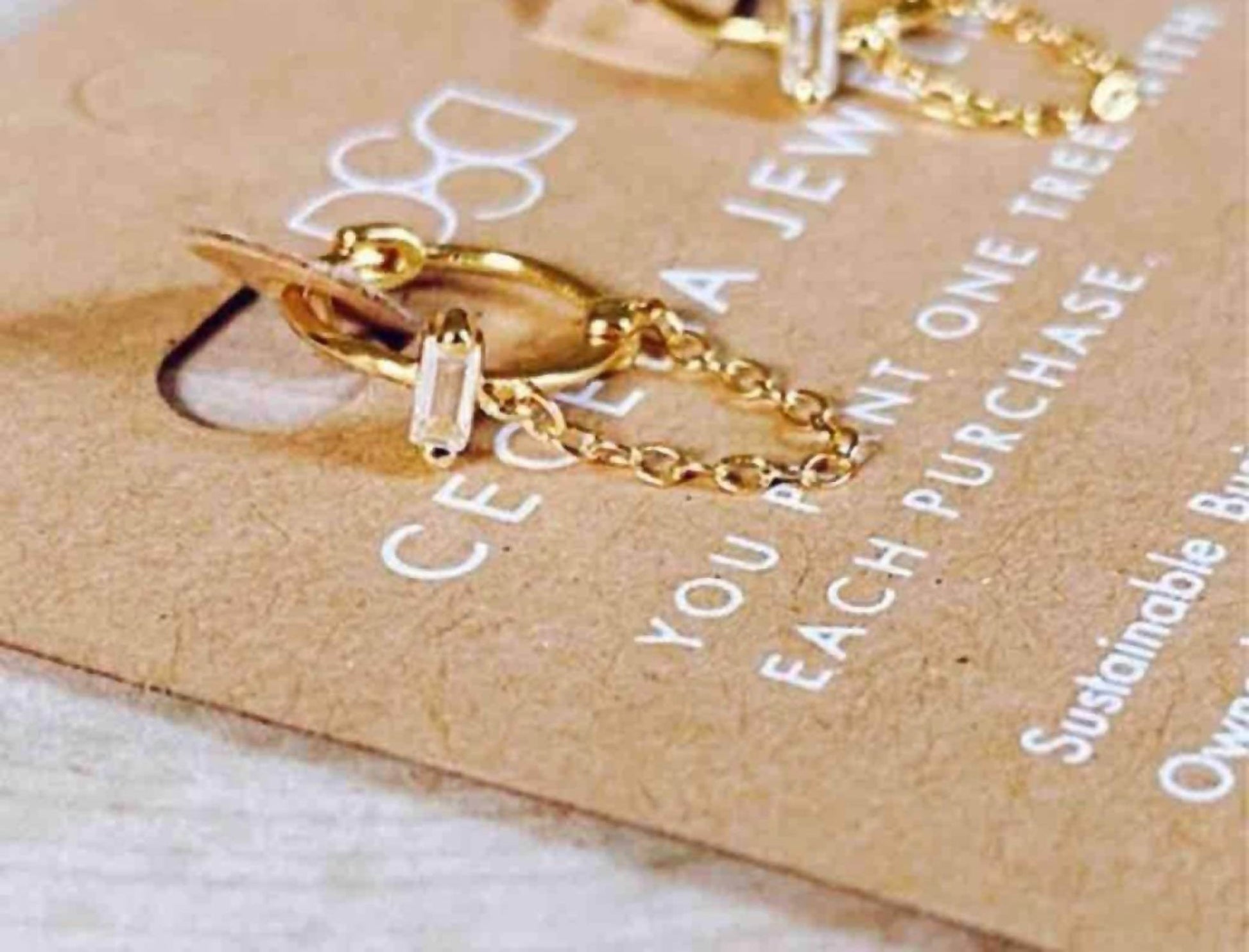 Cecelia Designs - Women's Gatsby Chain Hoop Earring - Rack Hunt -