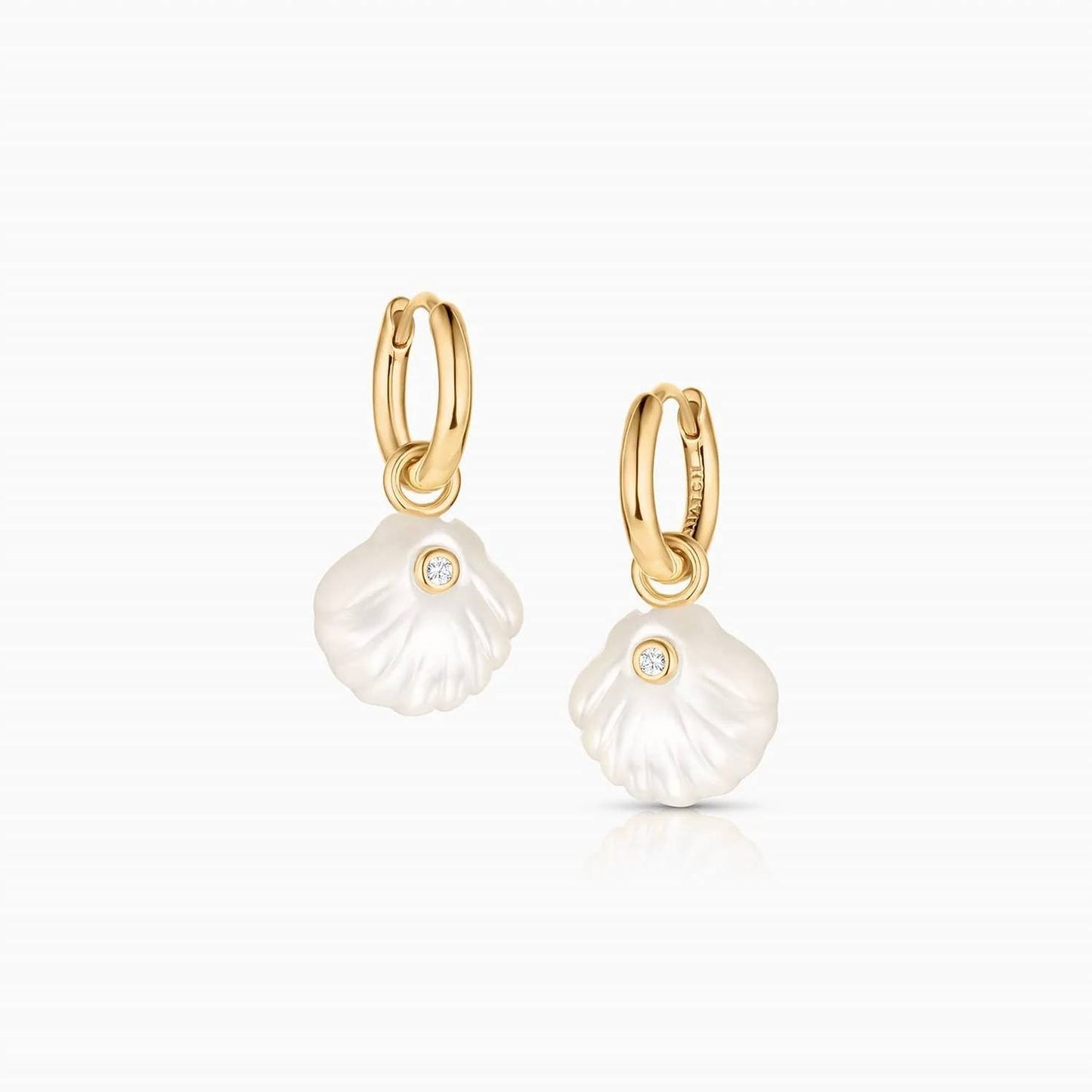 Women's Coquille Mother Of Pearl Hoop Earrings