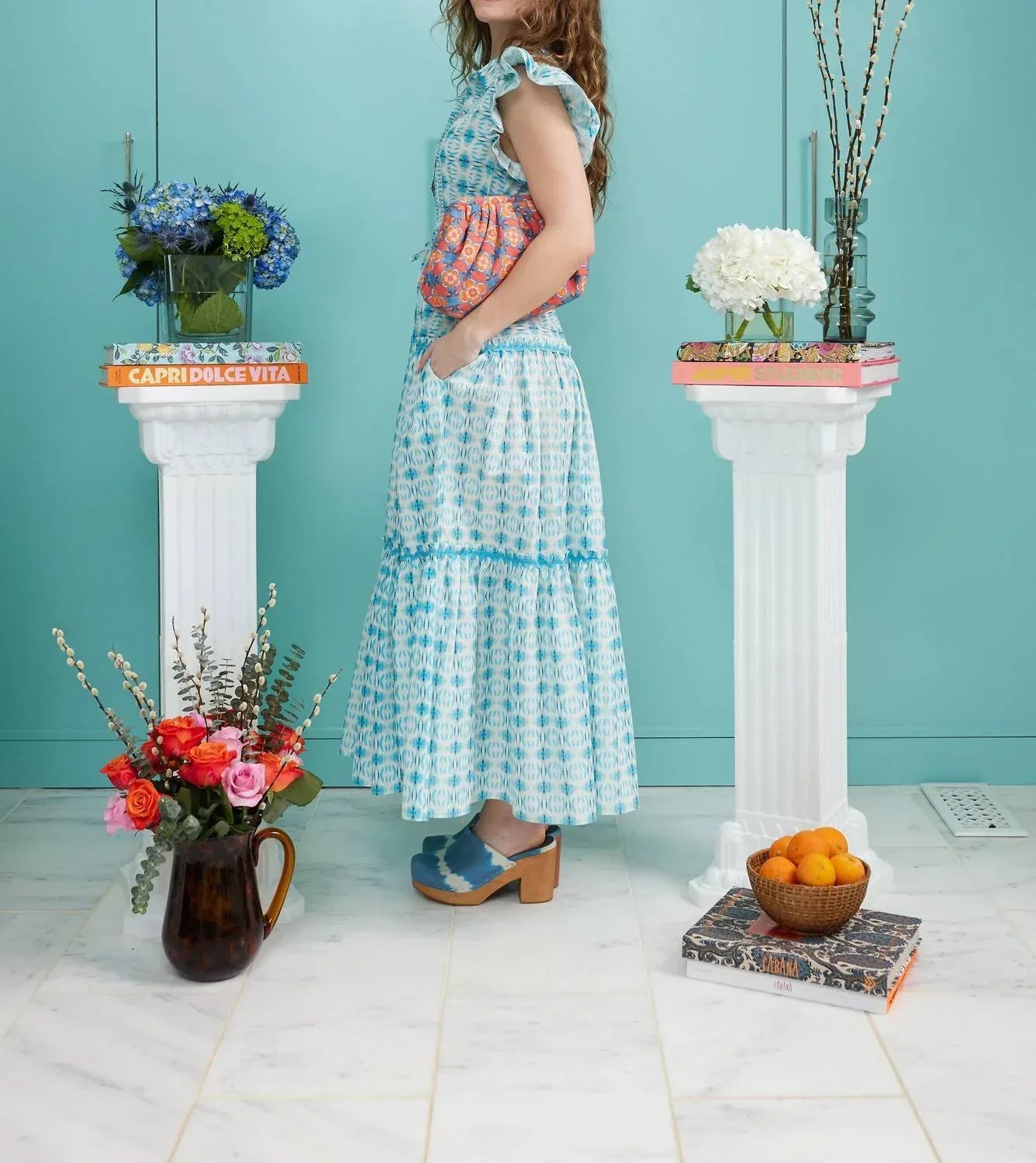BROOKS AVENUE - Flutter Sleeve Maxi Dress - Rack Hunt