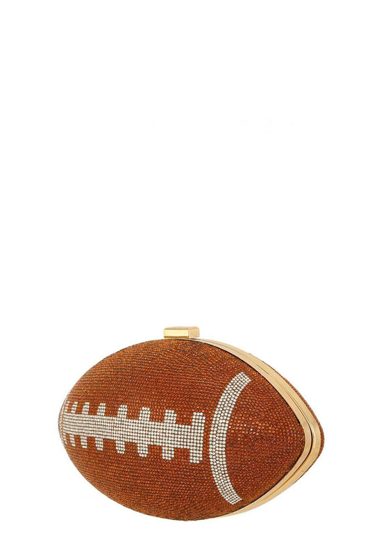 ANB Fashion - Women's Rhinestone Football Clutch Bag - Rack Hunt