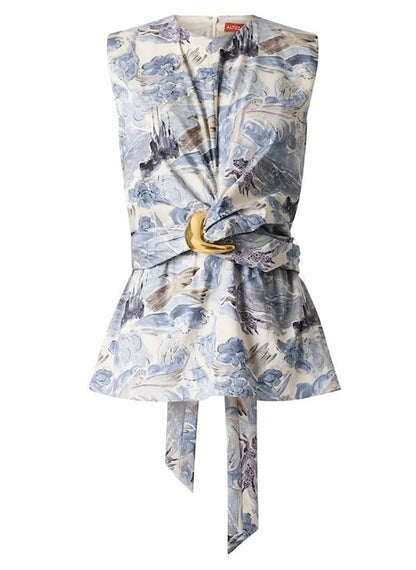 Tizzy Buckle Wrap Top