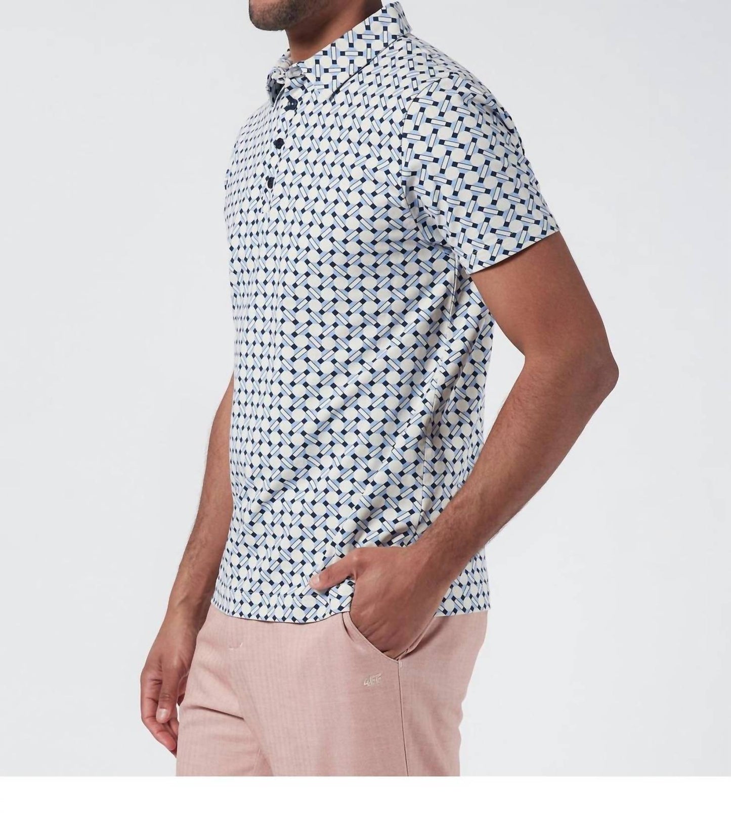 Keep It Comin Patterned Polo Shirt