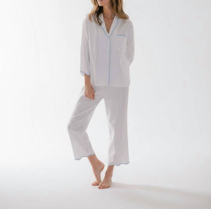 Vandy Scalloped Tape Trim Pajamas