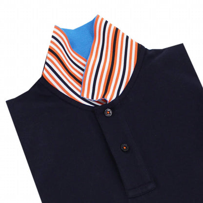 Double Sided Collar With Colored Stripes Polo