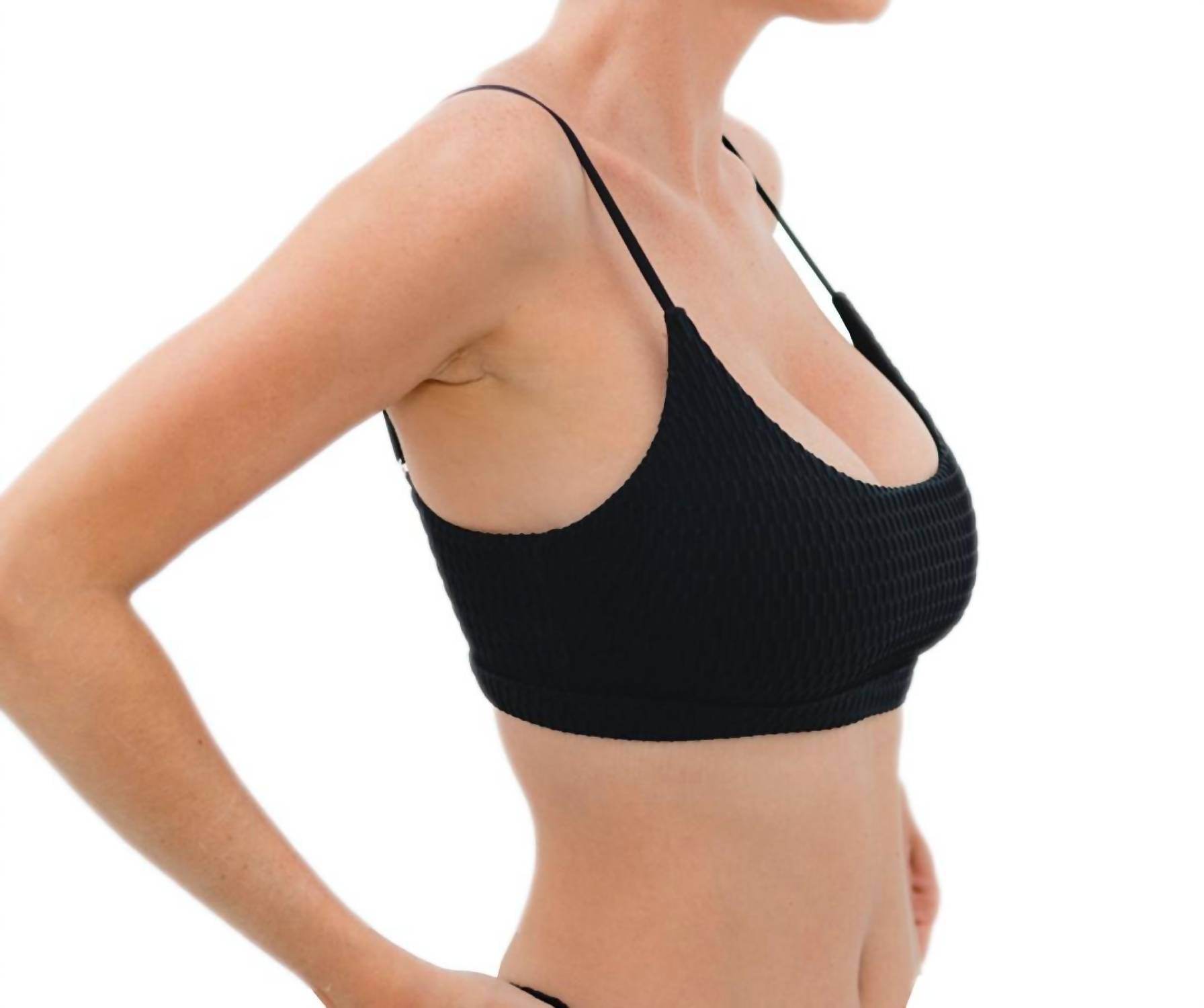 Gigizara - Midnight Surf Bikini Top Retro Surf Chic & Eco Finish - Rack Hunt -