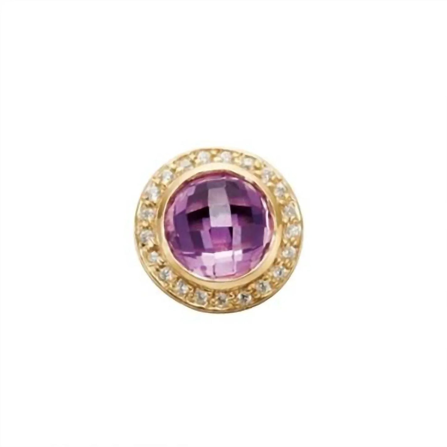 Story Jewellery - Women's Faceted Amethyst Button - Rack Hunt