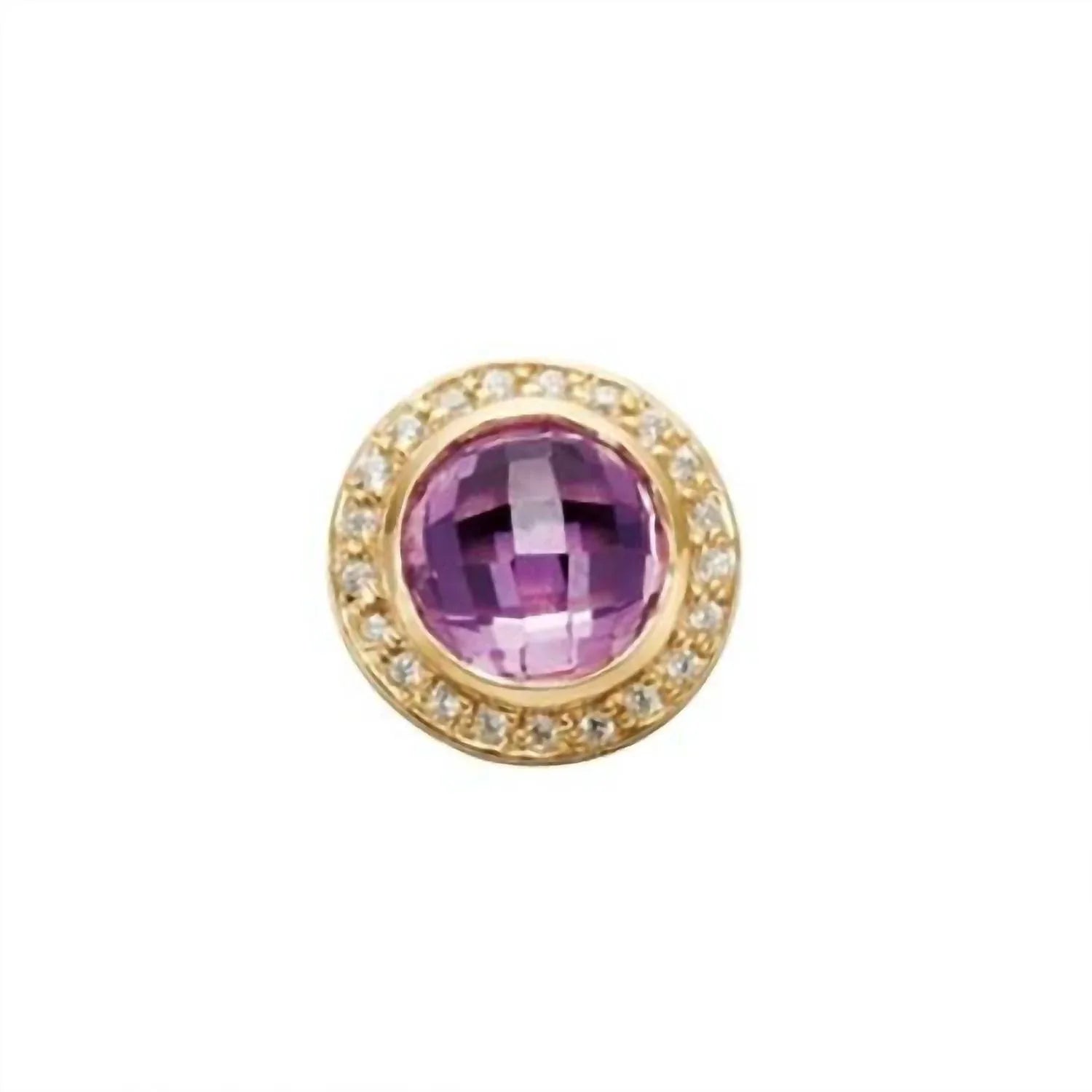 Story Jewellery - Women's Faceted Amethyst Button - Rack Hunt