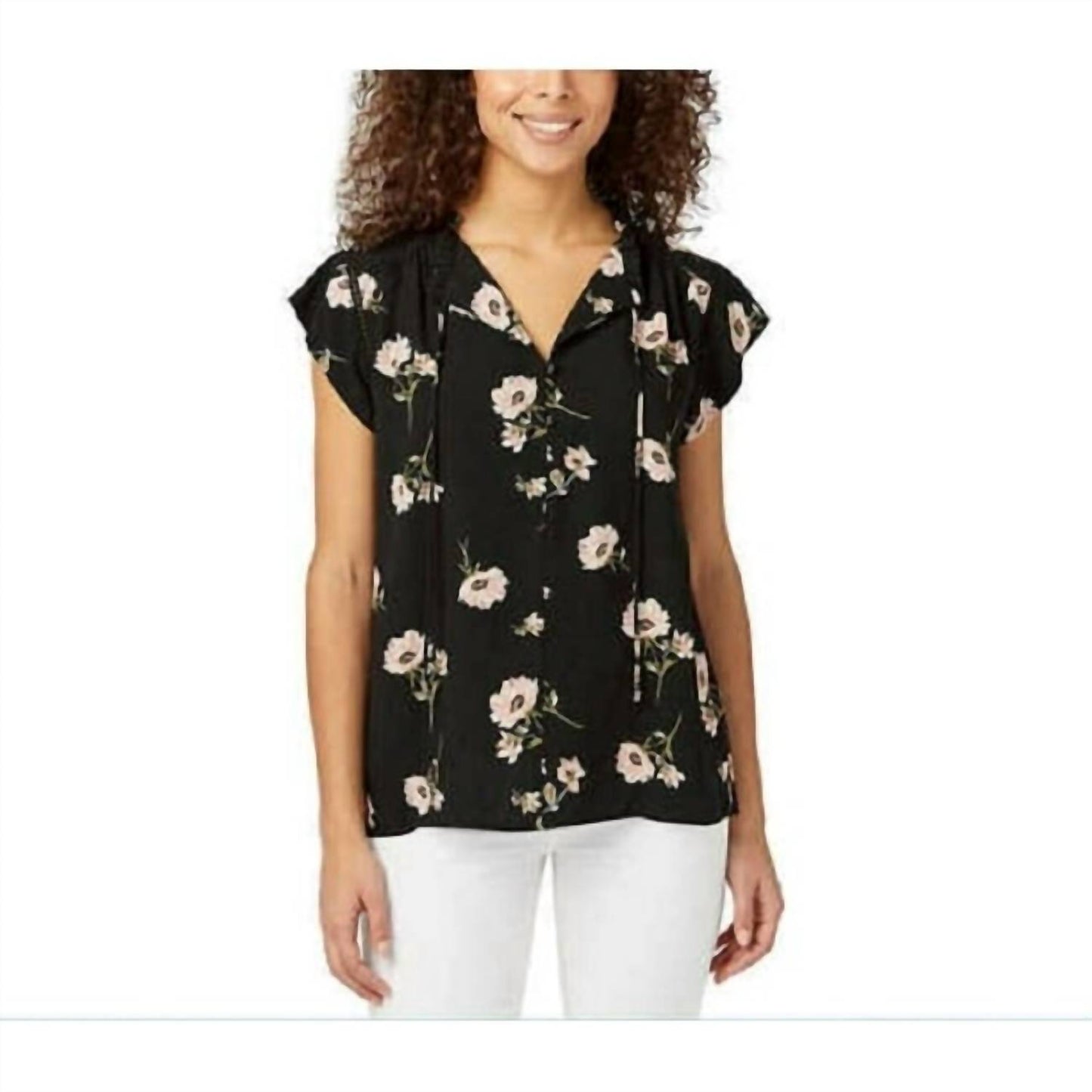 Flutter Sleeve Floral Top