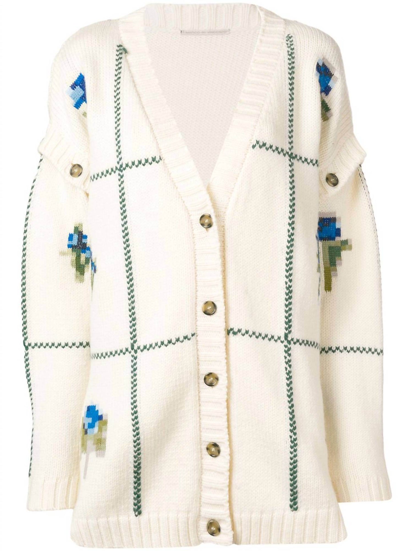 Marco De Vicenzo - Wool Knit Floral Cardigan - Rack Hunt -